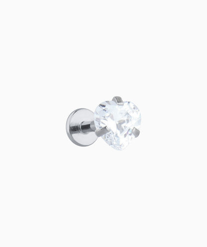 Classic Heart Flatback Stud