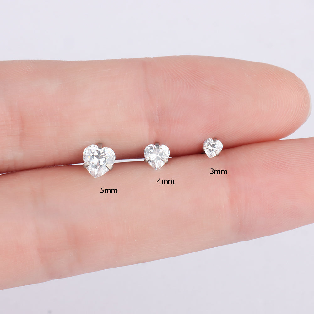 Classic Heart Stud - OhmoJewelry