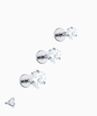 Classic Heart Flatback Stud - OumoJewelry