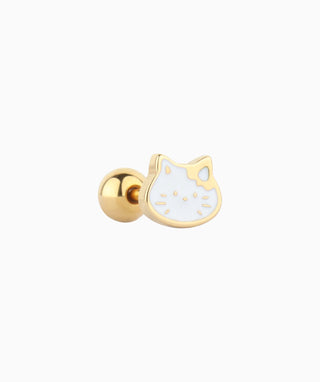 Moody Cat Stud - OumoJewelry