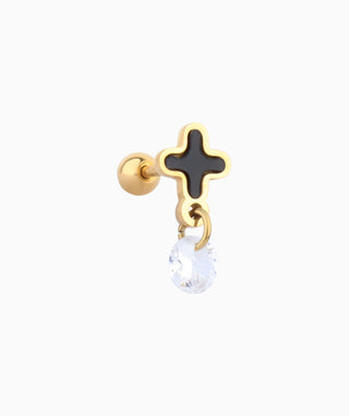 Cross Drop Stud - OumoJewelry