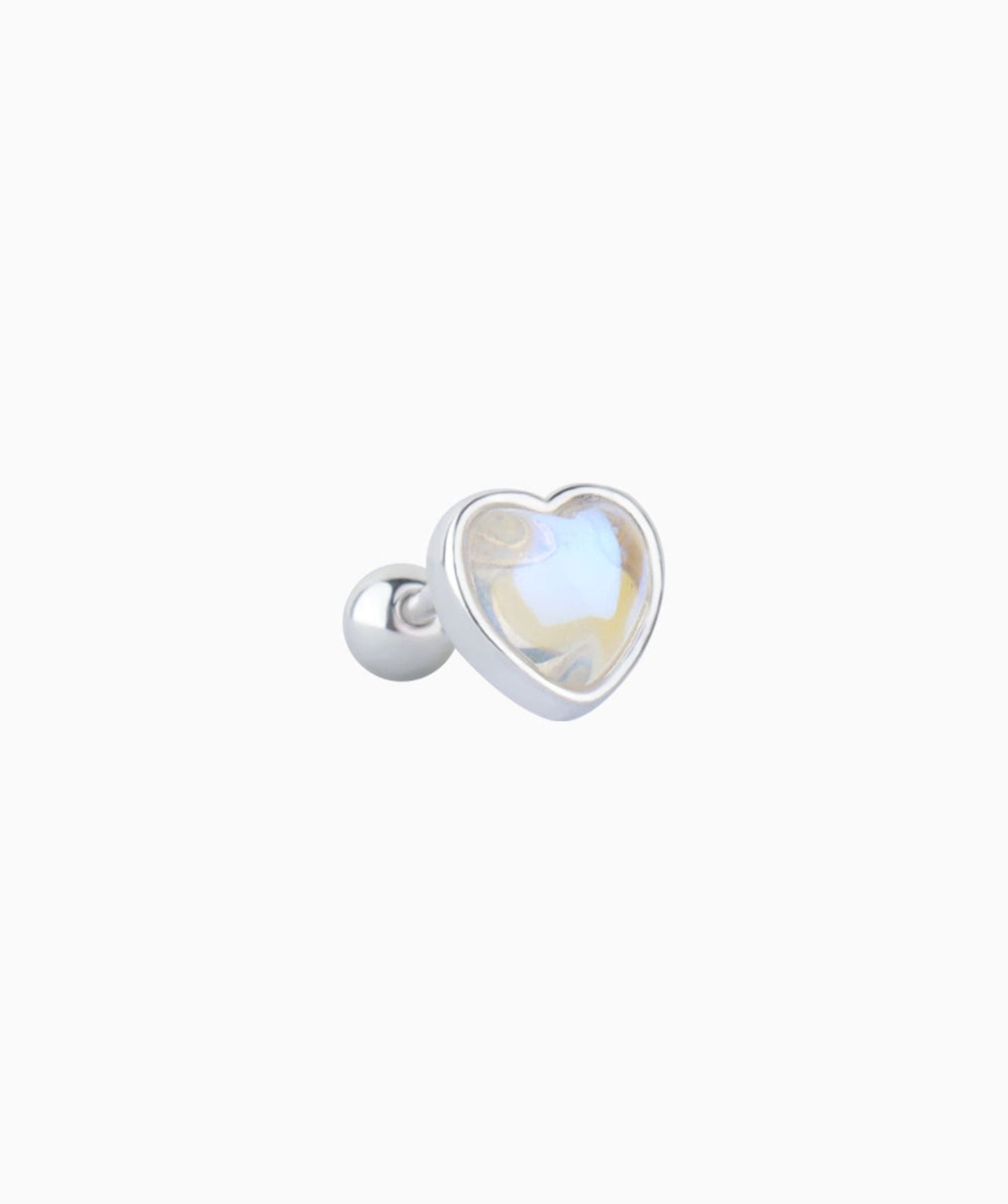 Opal Heart Stud