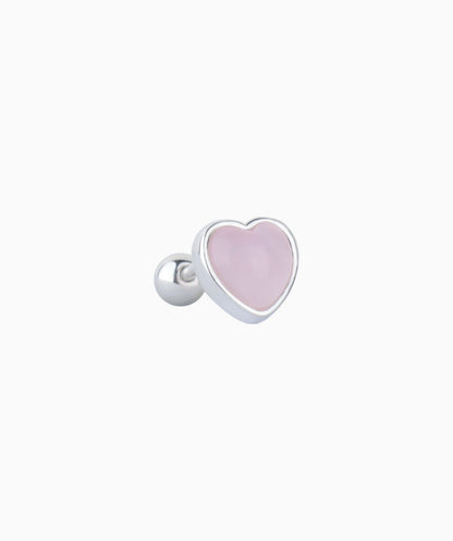 Opal Heart Stud