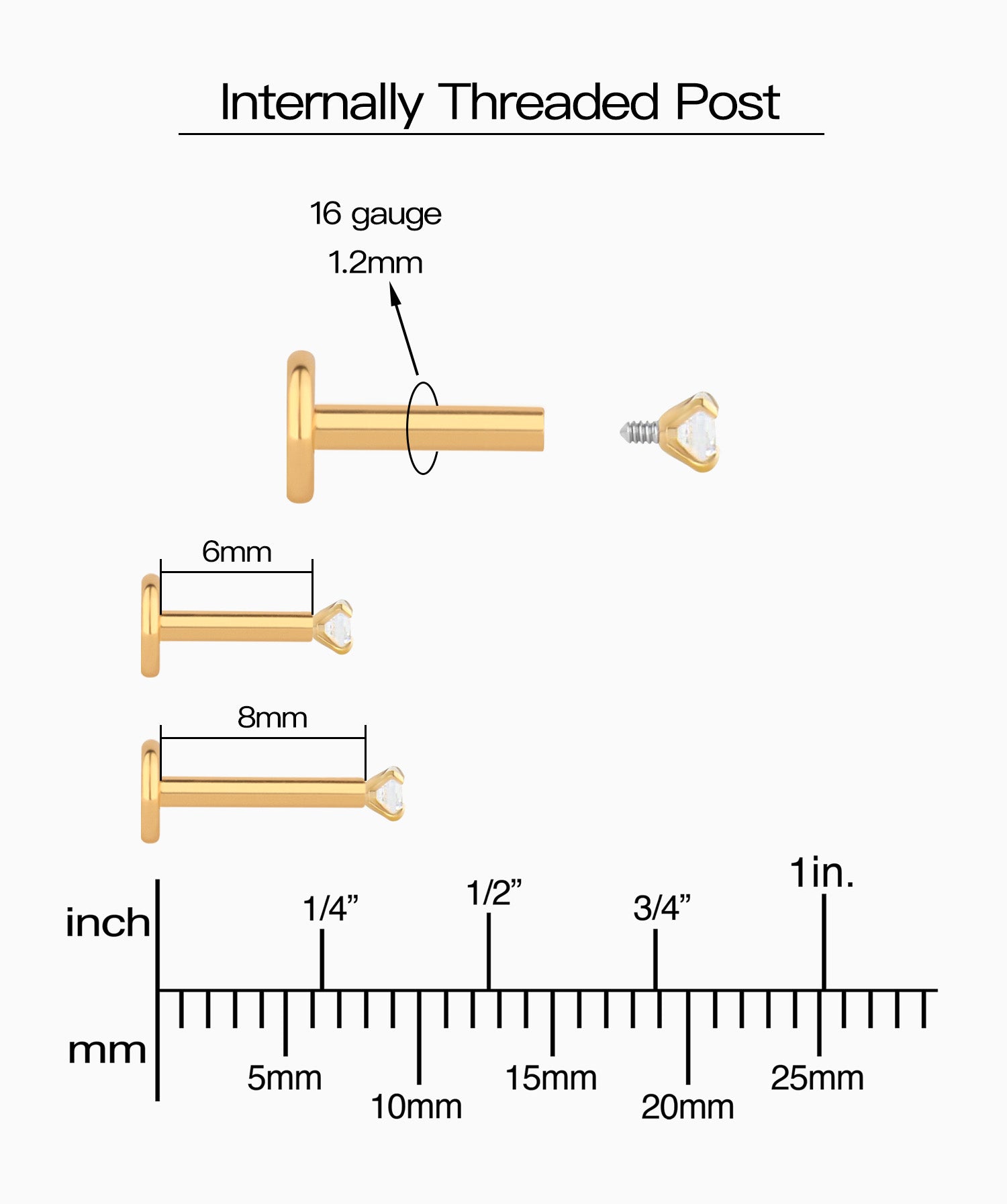 Casual Threaded Labret Stud