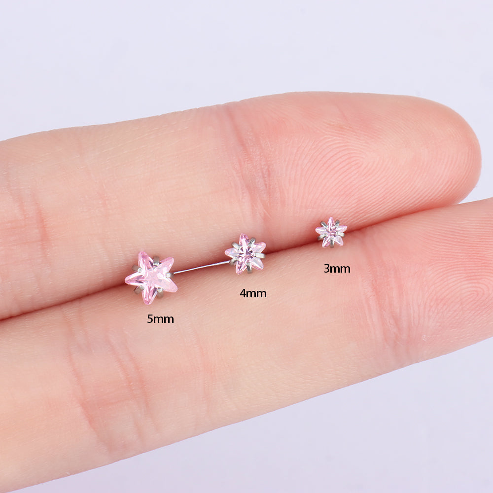 Pink Star Stud - OhmoJewelry