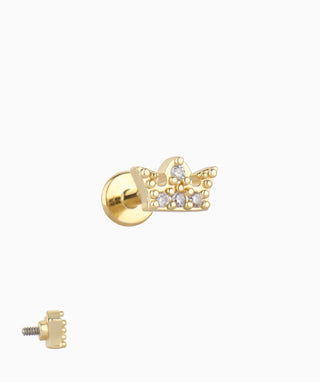 Princess Crown Flatback Stud - OumoJewelry