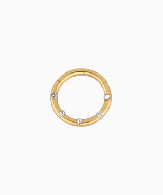 Gemstones Hoop Clicker - OumoJewelry