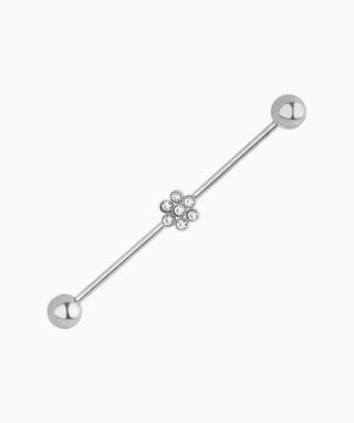 Flower Industrial Barbell - OumoJewelry