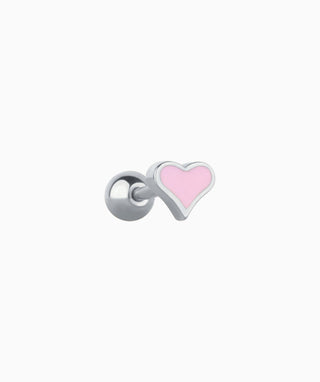 Black&Pink Heart Stud - OumoJewelry