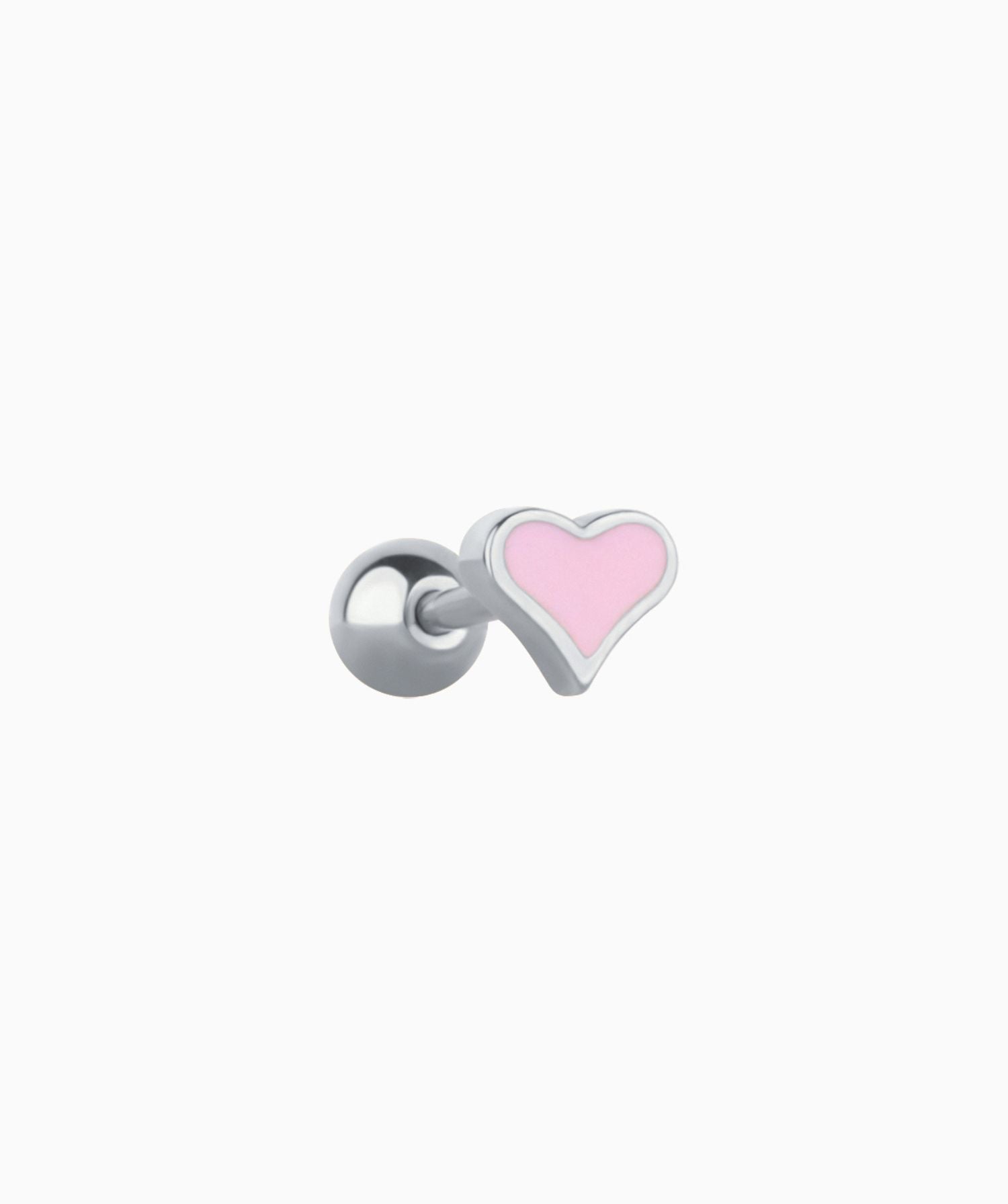 Black&amp;Pink Heart Stud