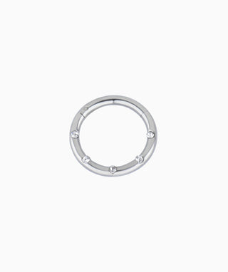 Gemstones Hoop Clicker - OumoJewelry