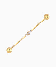Emma Industrial Barbell - Stainless Steel - Industrial - Oumo Jewelry