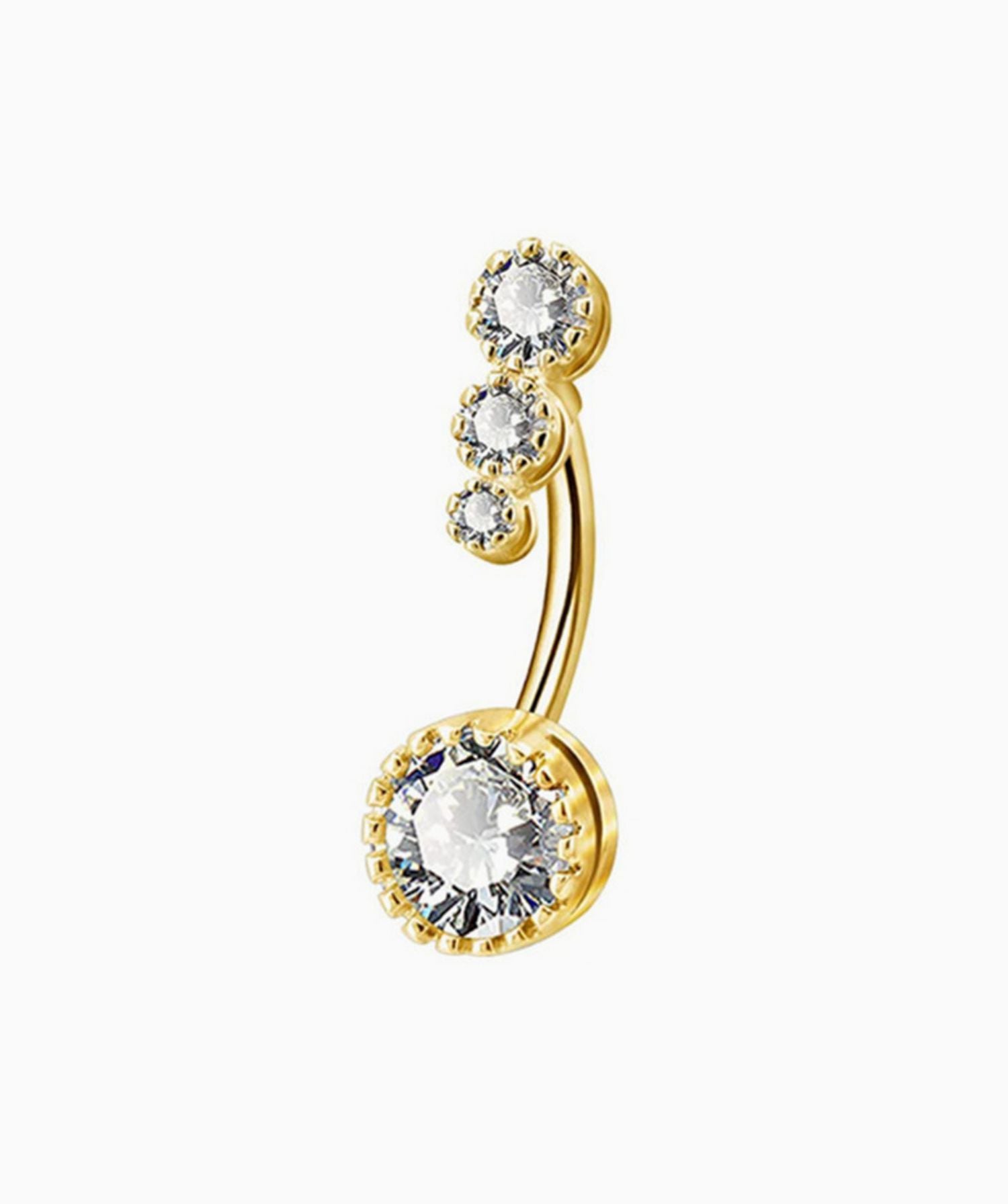 CZ Gem Belly Ring