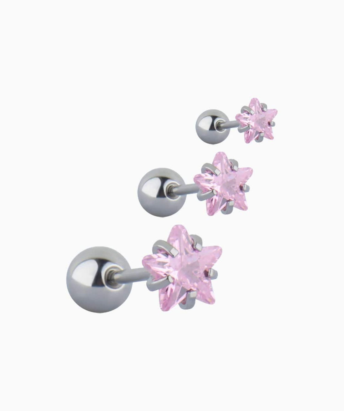 Pink Star Stud