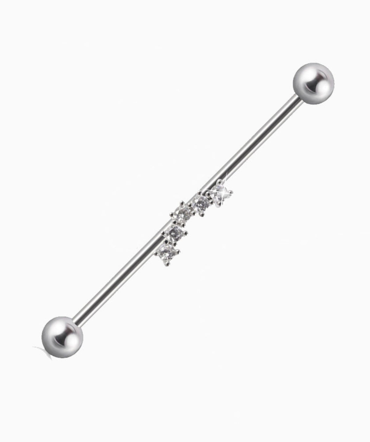 Curved Industrial Barbell - Stainless Steel - Industrial - Oumo Jewelry