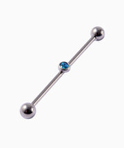 Titanium Opal Industrial Barbell - Titanium - Industrial - Oumo Jewelry