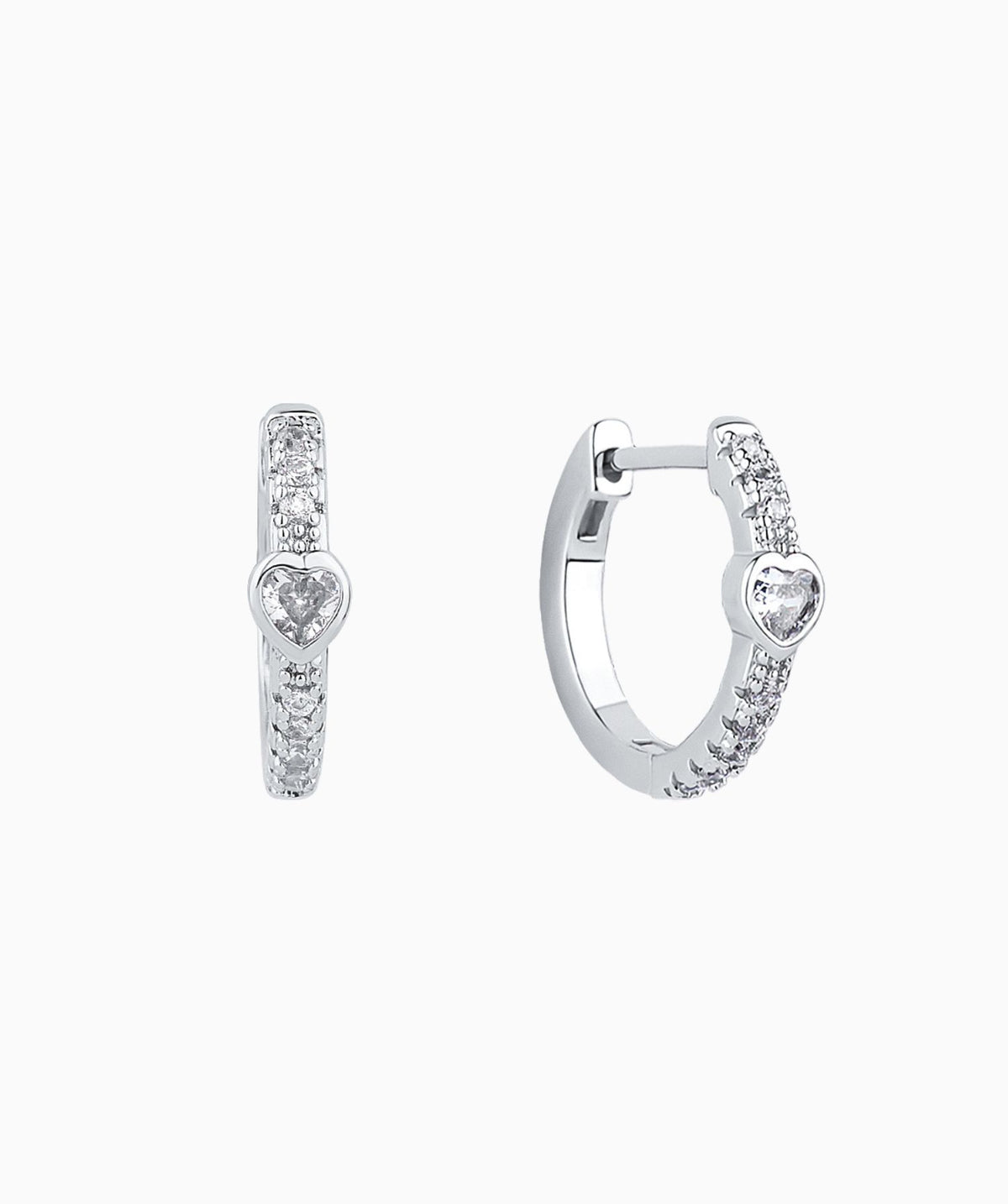 Charm Heart Hoop - Brass - Oumo Jewelry