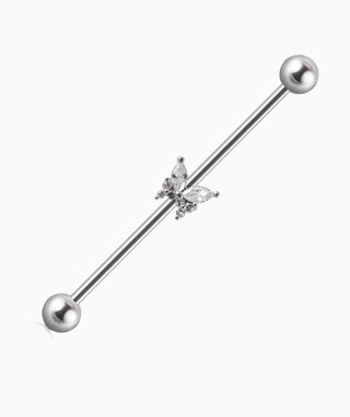 Beautiful Butterfly Industrial Barbell - OumoJewelry