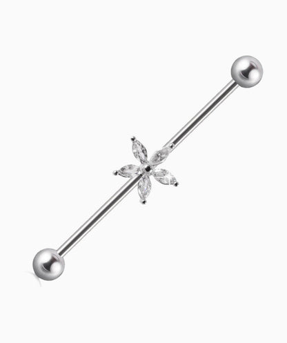 Dazzling Flower Industrial Barbell