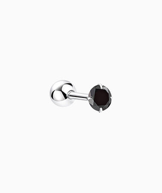 Black Gemstone Stud - OumoJewelry