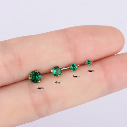 Green Gem Stud - OhmoJewelry