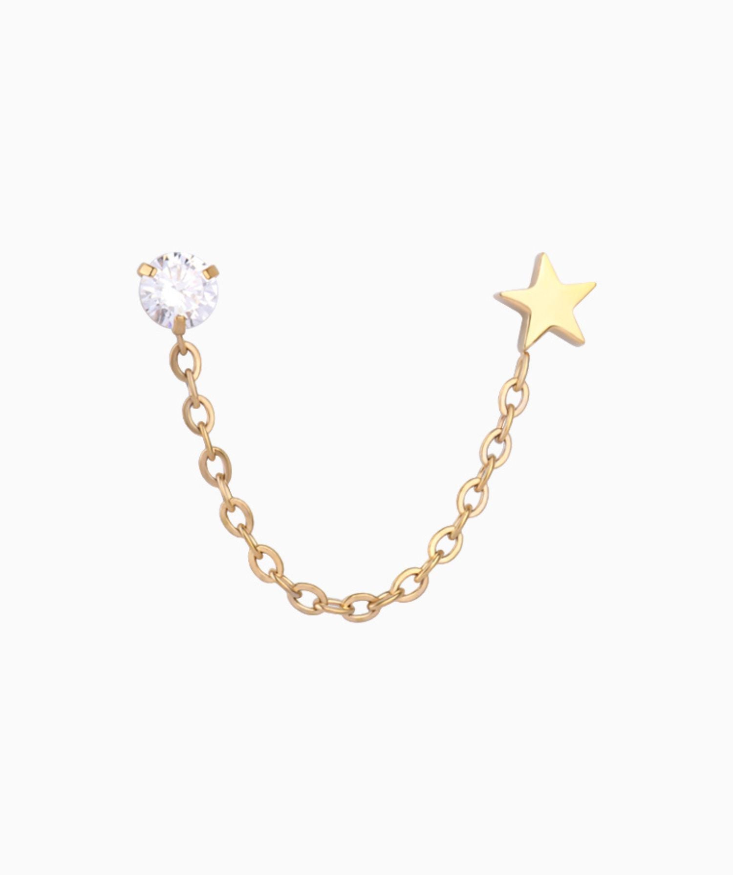 Shining Star Chain Earrings