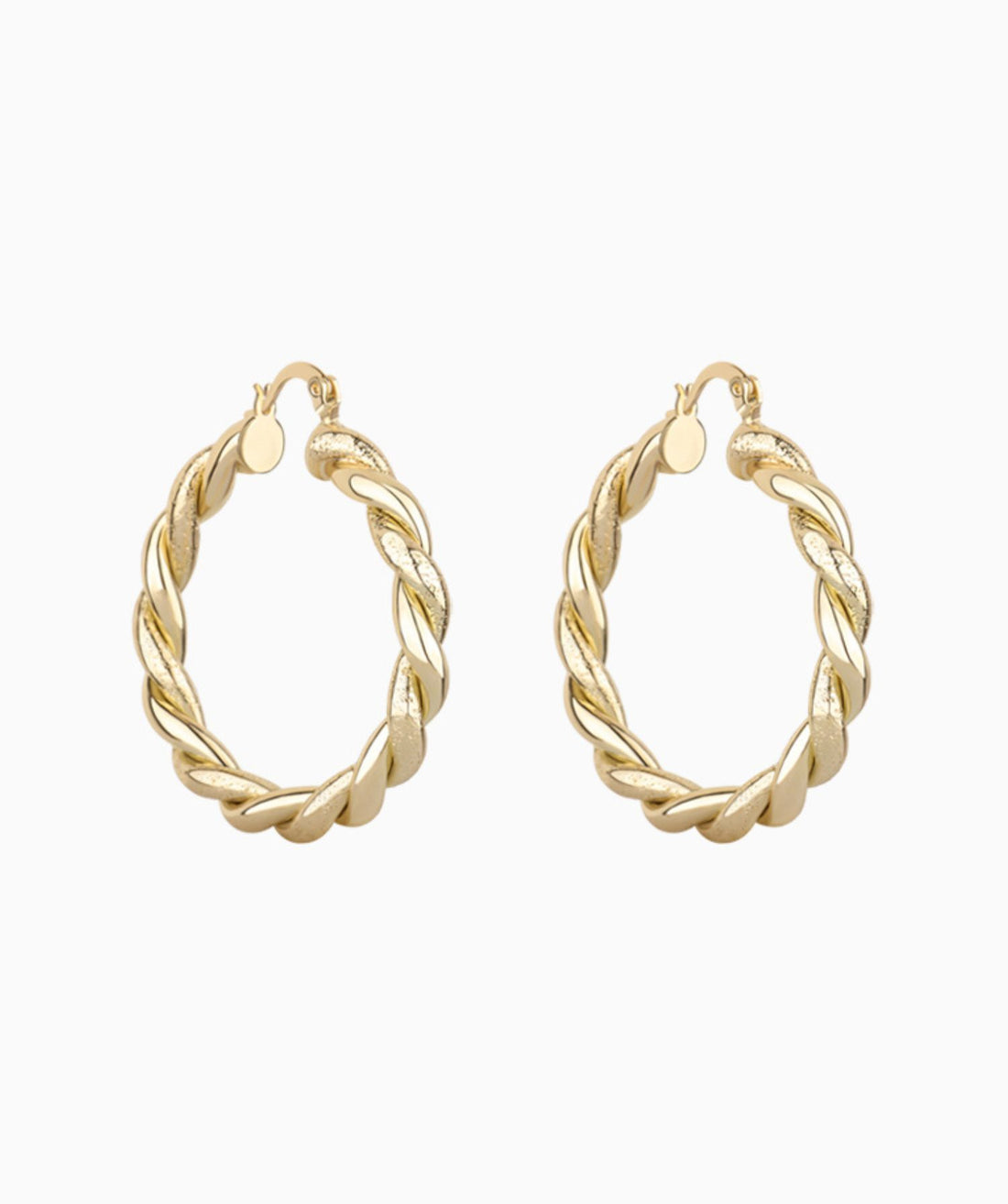 Frosted Twist Hoops