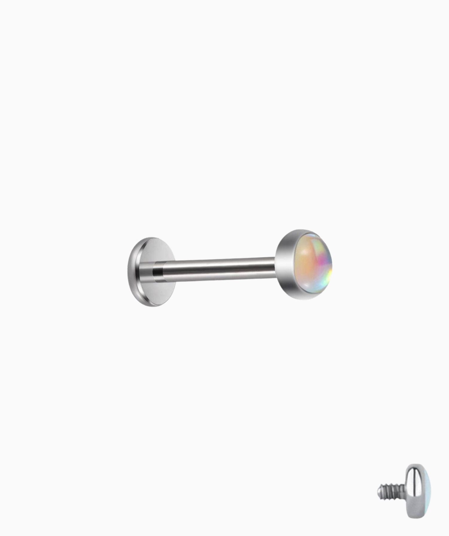 Titanium Opal Labret Lip Stud