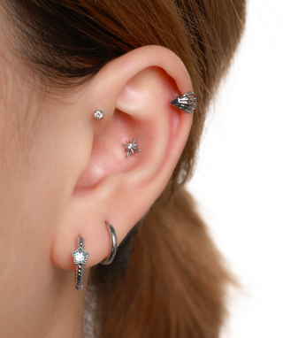 Bone Palm Stud - OumoJewelry