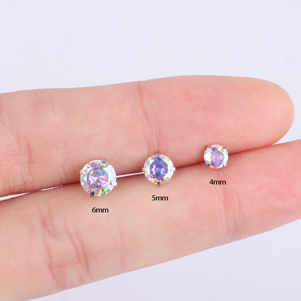 Basic Colorful Gem Stud - OhmoJewelry