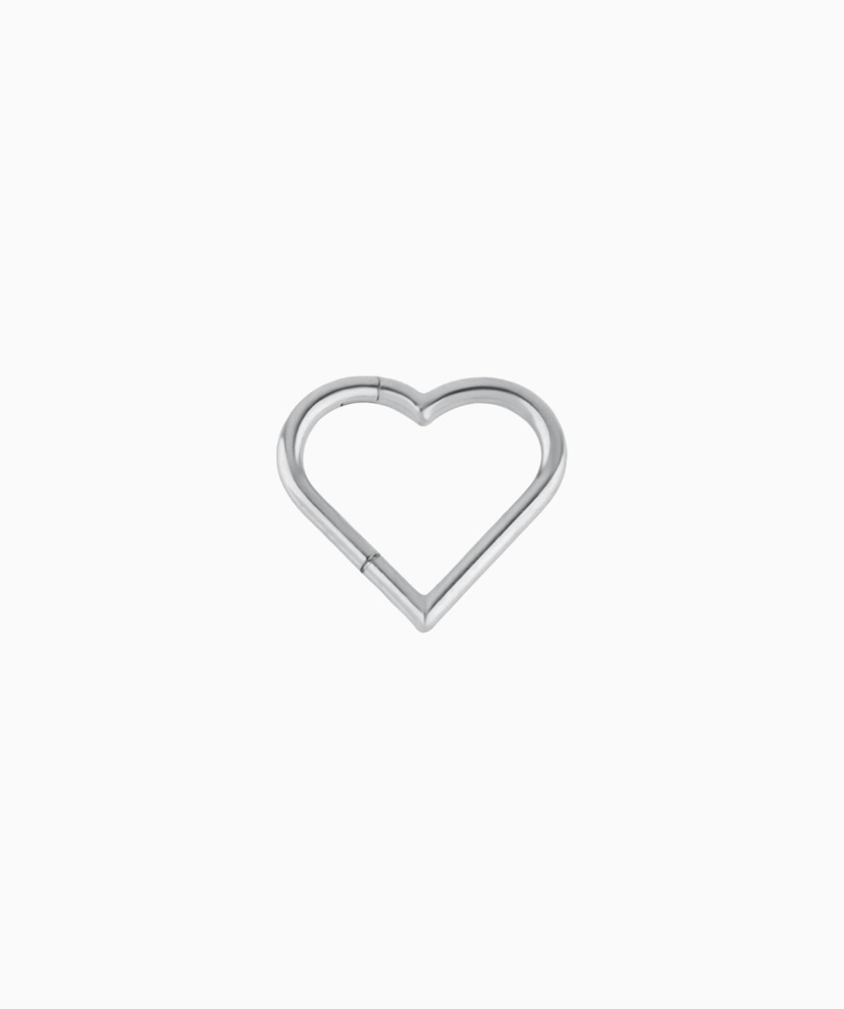 Heart Clicker Hoop - Stainless Steel - Daith - Oumo Jewelry