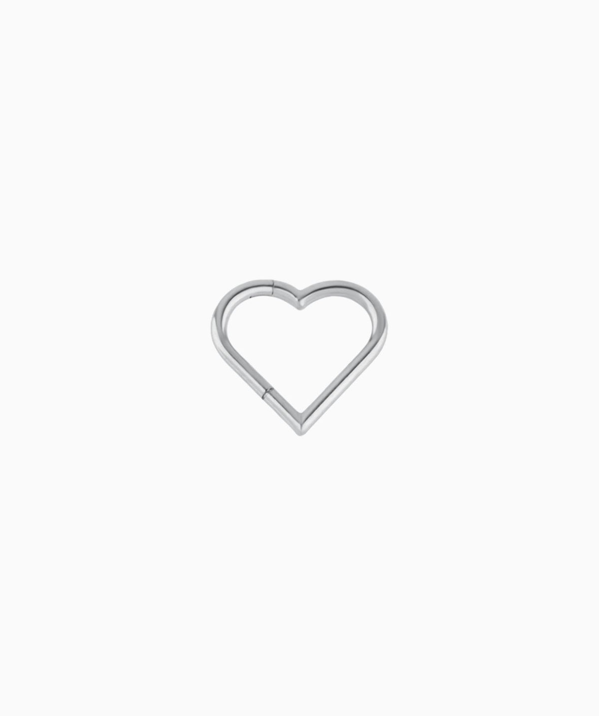 Heart Clicker Hoop - Stainless Steel - Daith - Oumo Jewelry