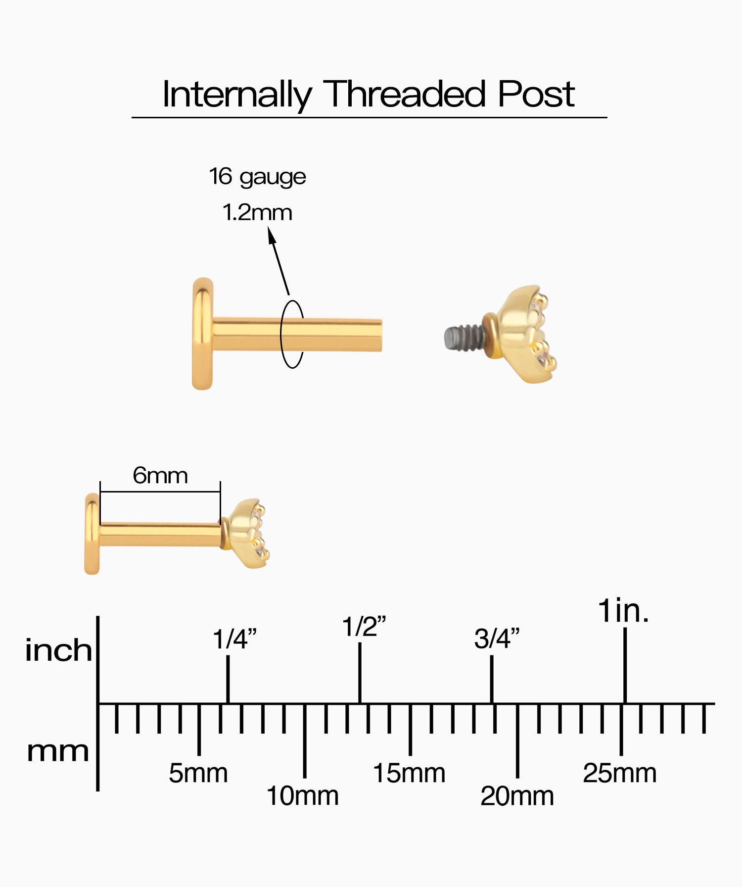 Gem Leaf Flatback Stud