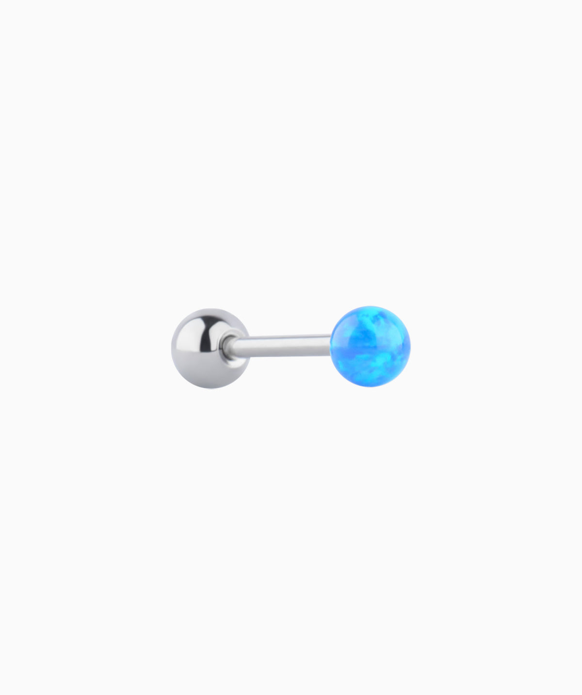 Charm Opal Ball Stud - Stainless Steel - Upper Lobe, Helix, Flat - Oumo Jewelry
