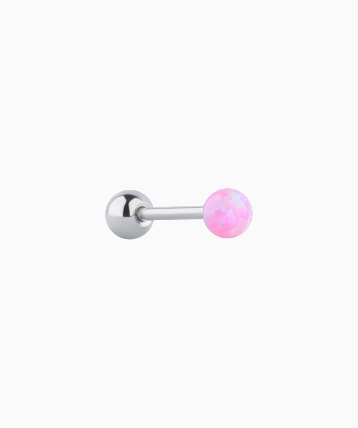 Charm Opal Ball Stud - Stainless Steel - Upper Lobe, Helix, Flat - Oumo Jewelry