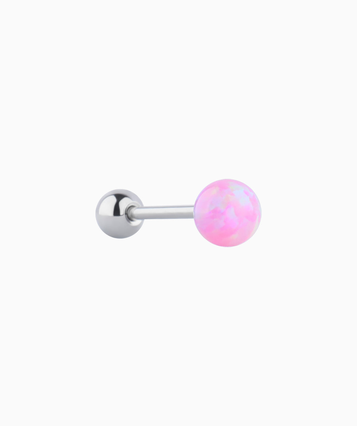 Charm Opal Ball Stud - Stainless Steel - Upper Lobe, Helix, Flat - Oumo Jewelry