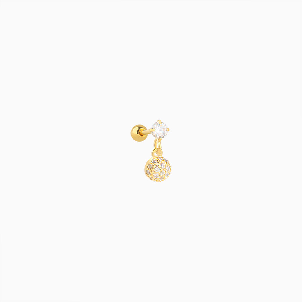 Shining Planet Drop - Stainless Steel - Flat, Upper Lobe - Oumo Jewelry