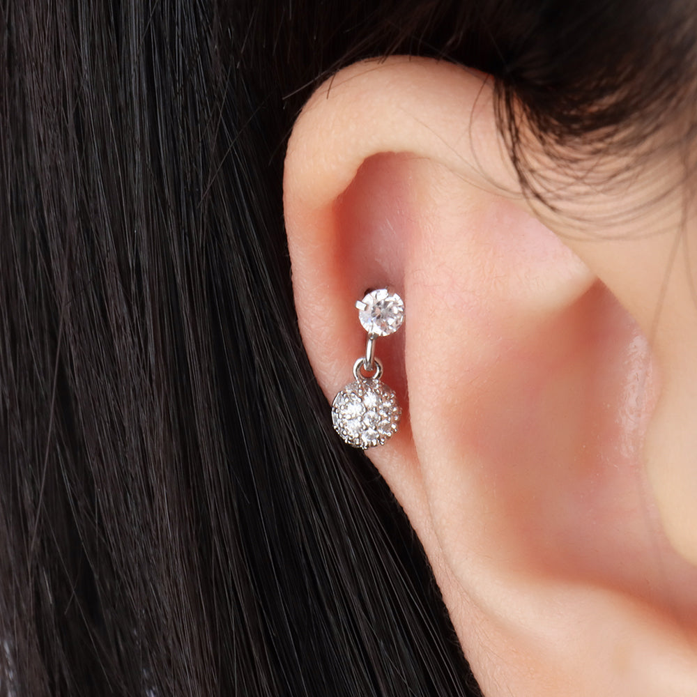 Shining Planet Drop - Stainless Steel - Flat, Upper Lobe - Oumo Jewelry
