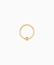 Shiny Gem Clicker Hoop - Stainless Steel - Daith, Septum - Oumo Jewelry
