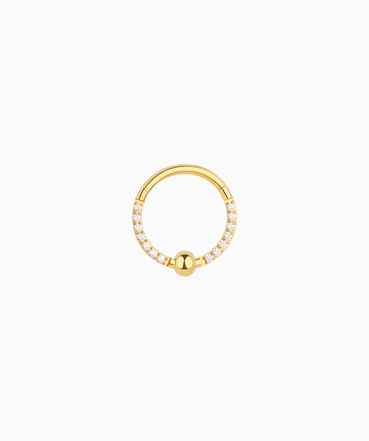 Shiny Gem Clicker Hoop - Stainless Steel - Daith, Septum - Oumo Jewelry