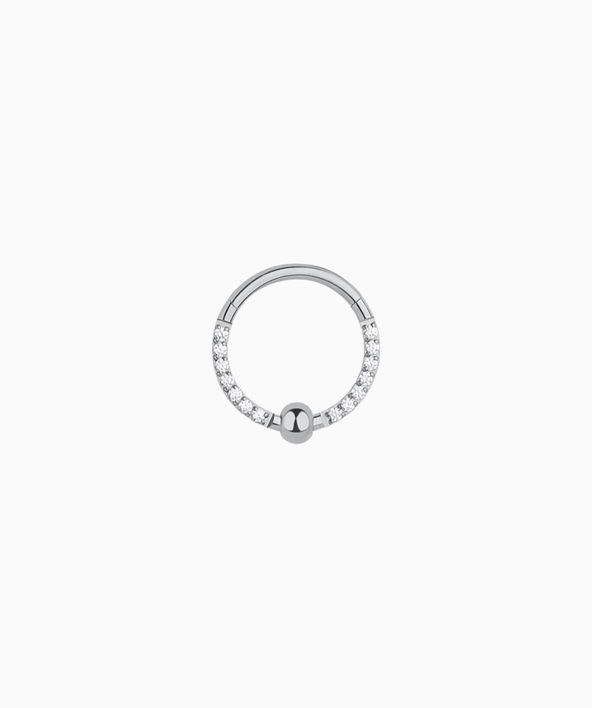 Shiny Gem Clicker Hoop - Stainless Steel - Daith, Septum - Oumo Jewelry