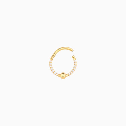 E2312066 Shiny Gem Clicker Hoop - OhmoJewelry