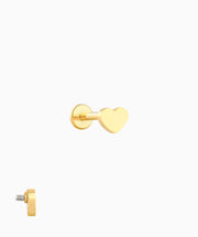 Classic Love Flatback Stud - Stainless Steel - Helix, Forward Helix, Upper Lobe - Oumo Jewelry