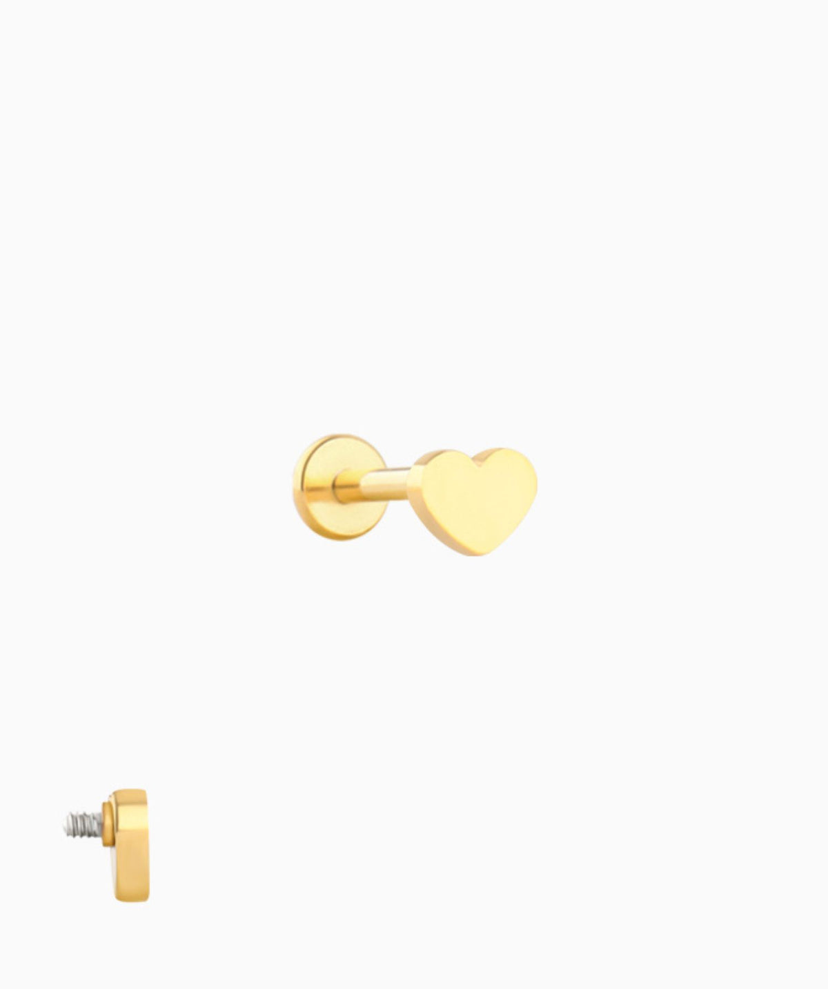 Classic Love Flatback Stud - Stainless Steel - Helix, Forward Helix, Upper Lobe - Oumo Jewelry