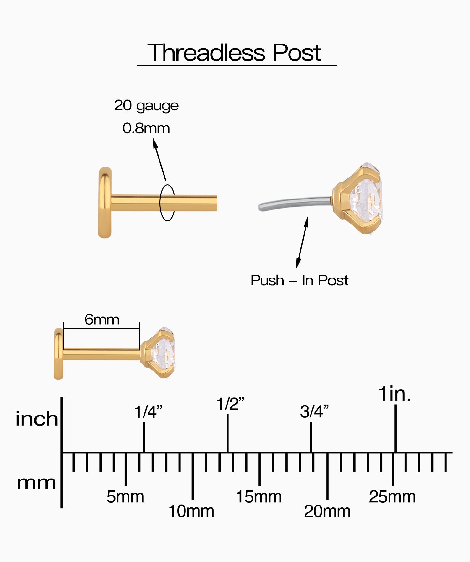 Basic Round Gemstone Stud