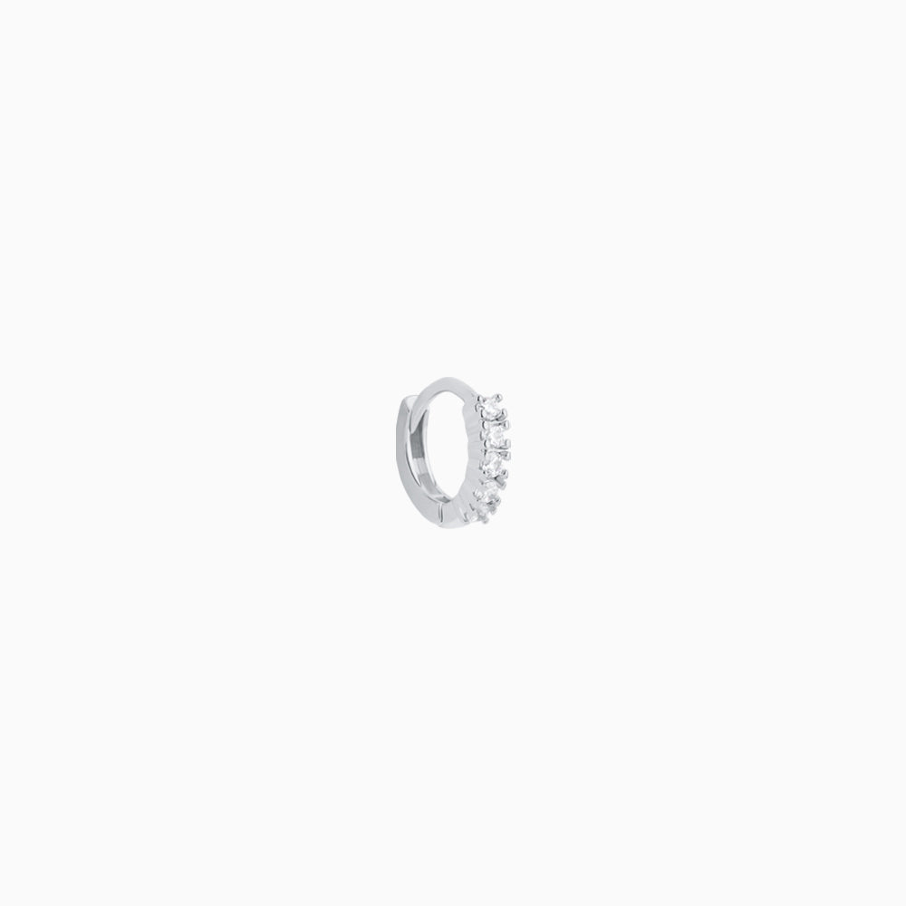 Glitter Gem Helix Hoop - Stainless Steel - Upper Lobe, Helix - Oumo Jewelry