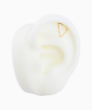 Chain Hidden Helix Flatback Stud - OumoJewelry