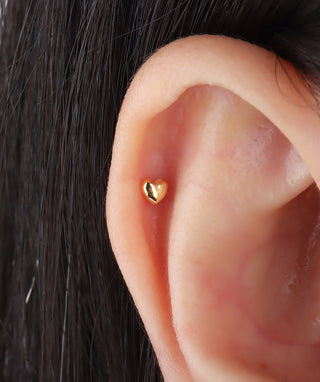 Mini Heart Stud - OumoJewelry