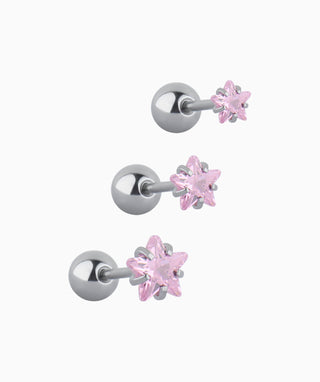 Pink Star Stud - OumoJewelry