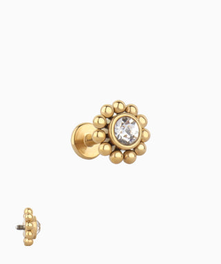 Sun Flower Flatback Stud - OumoJewelry